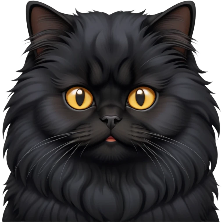 Black Persian Cat emoji