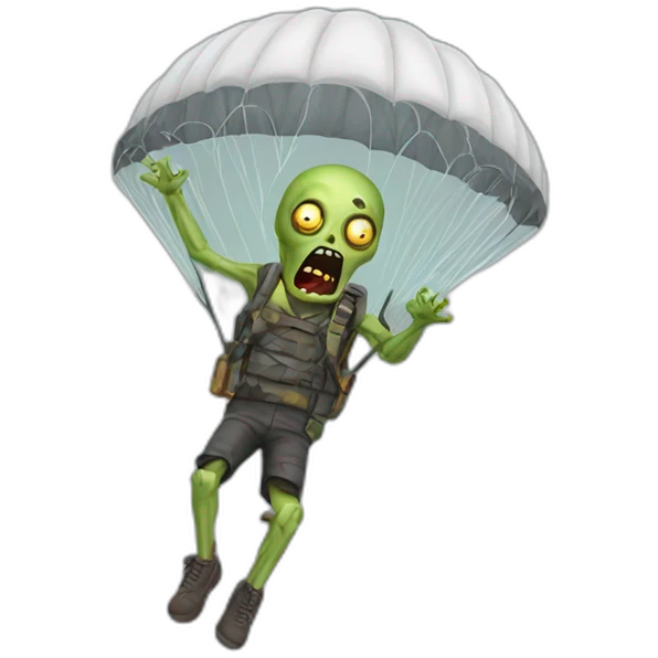 Parachute Zombie emoji