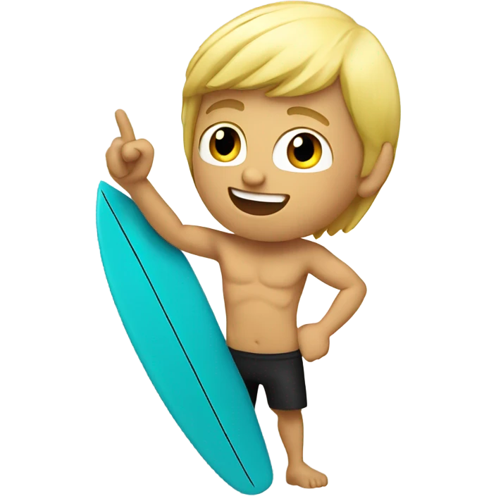 Blonde surfer guy doing the Shaka  emoji