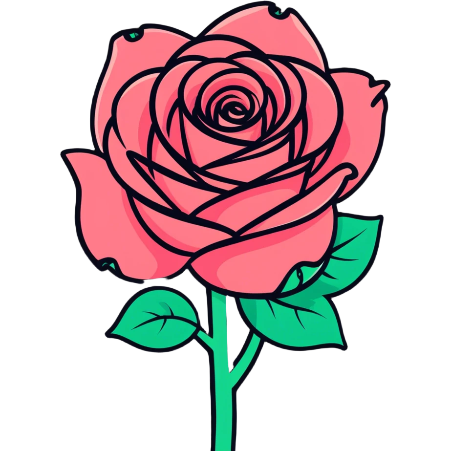 Sparking rose emoji