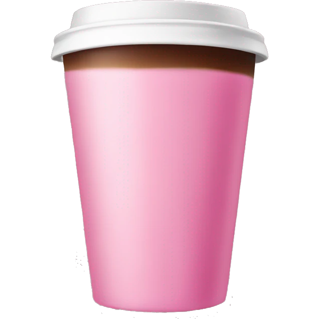 Pink coffee emoji