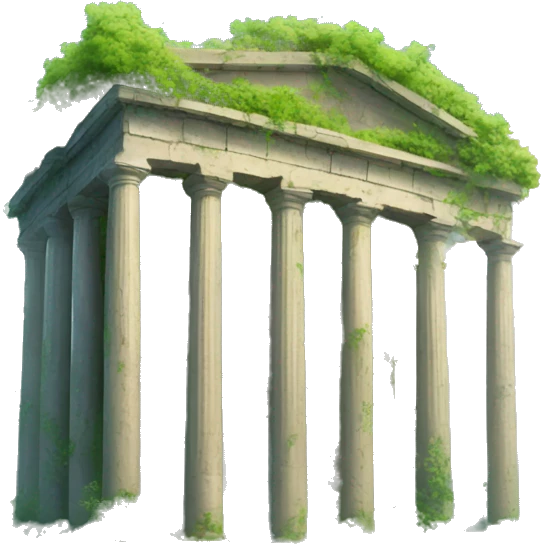 Overgrown Roman temple in the clouds emoji