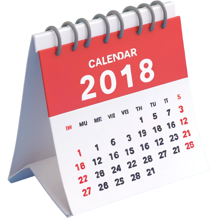 calendar in perspective, only the date, without the rest of the text emoji