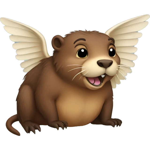 Winged beaver emoji
