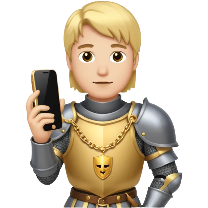 Knight gold chain phone emoji