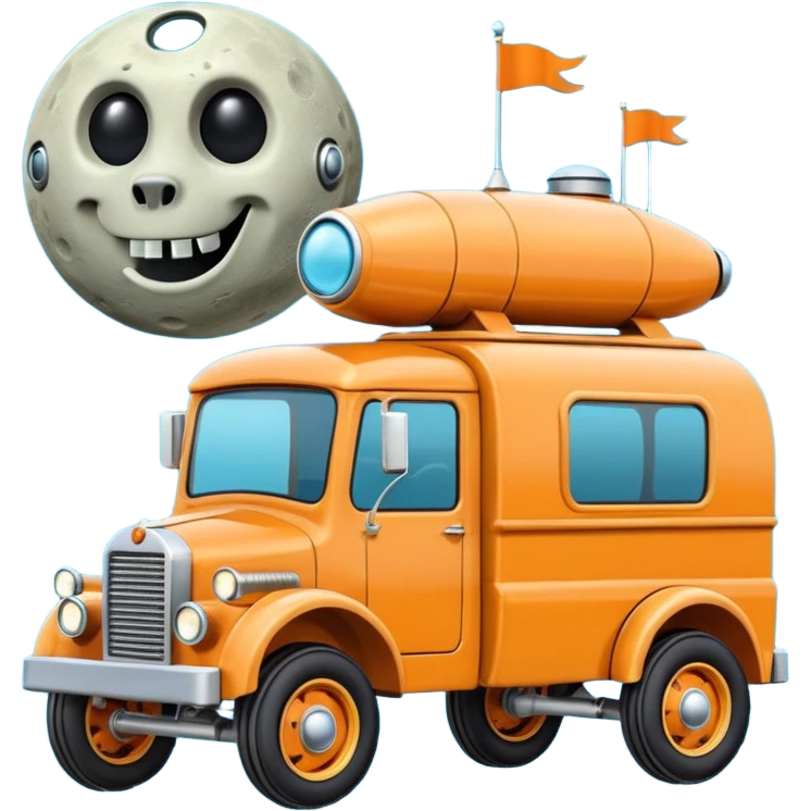  antique tall med truck robotic twelve passenger Moon rover Scooby Doo emoji