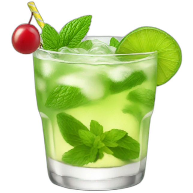 Beautiful birthday mojito emoji