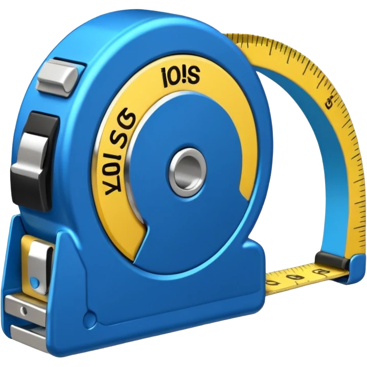 blue tape measure emoji