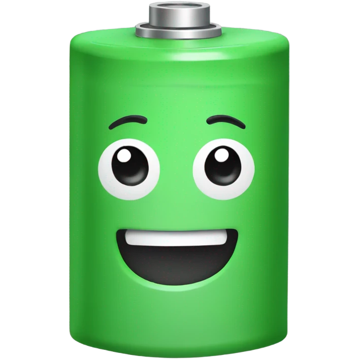 Little bit Smiling Green battery  emoji
