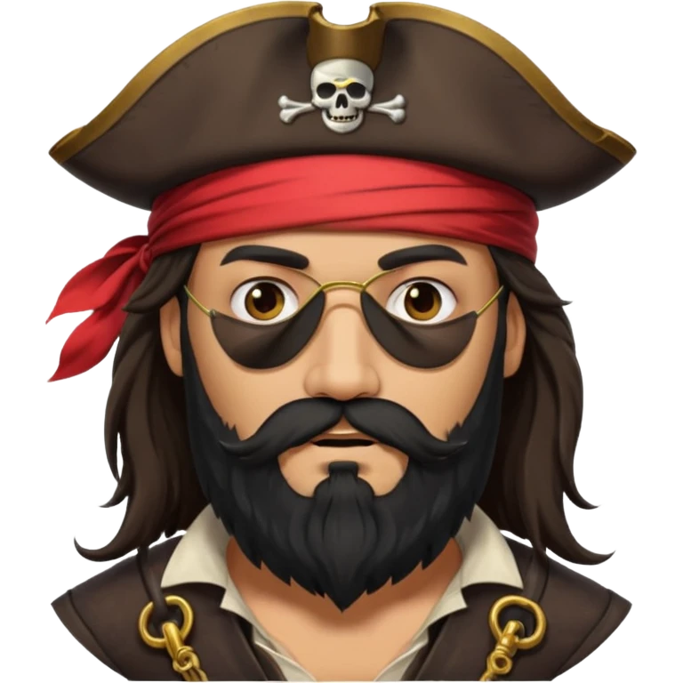 Pirate with very Long bigger Beard. emoji