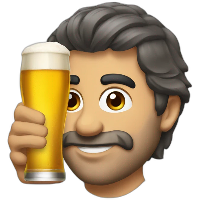 Zemmour avec une biere emoji