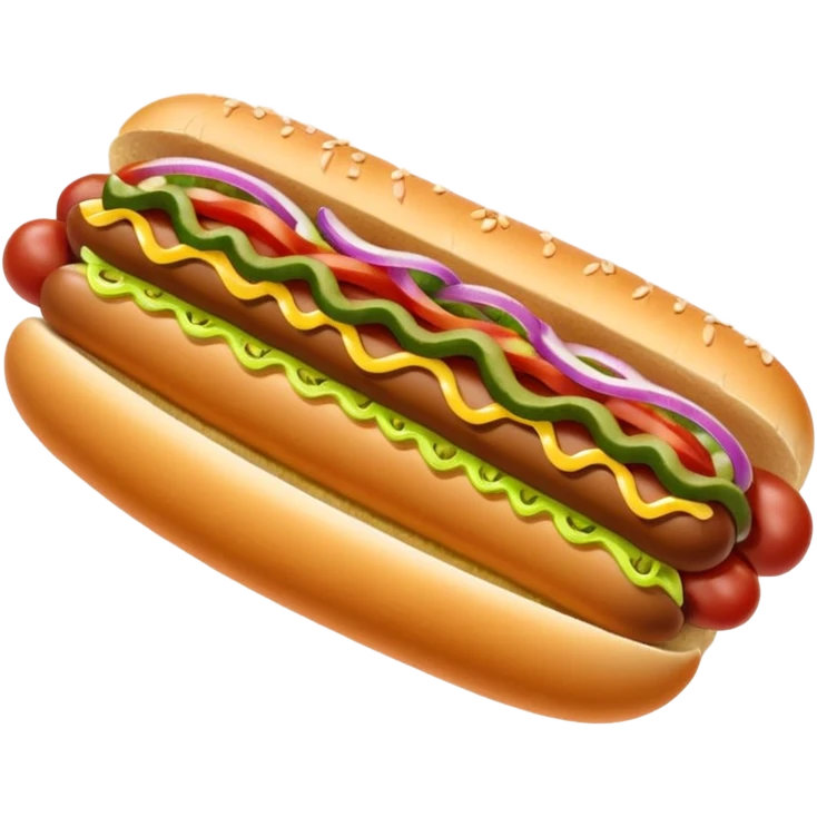 Chicago style hot dog emoji