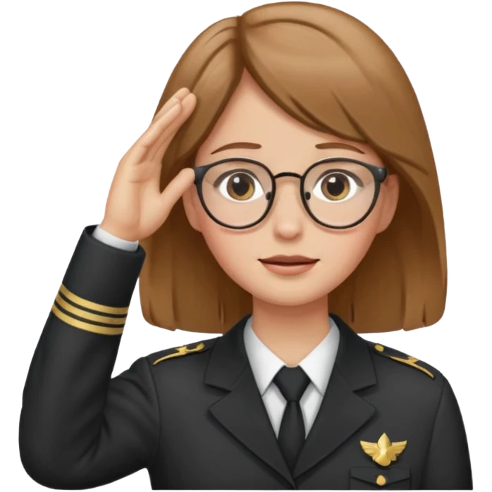 glasses Salute with tear coming out eye emoji