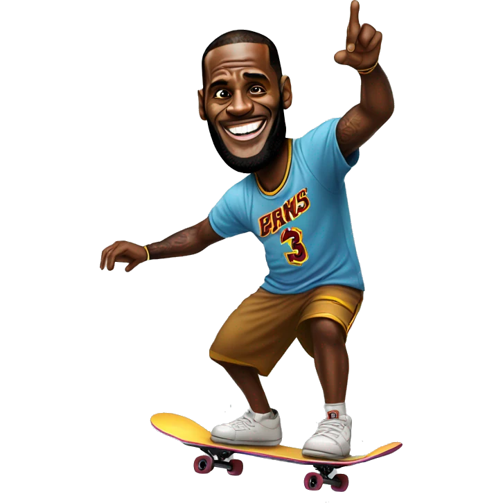lebron on a skateboard emoji