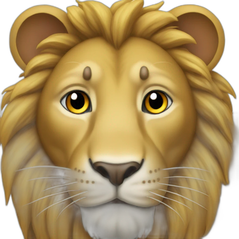 Souris sur lion emoji