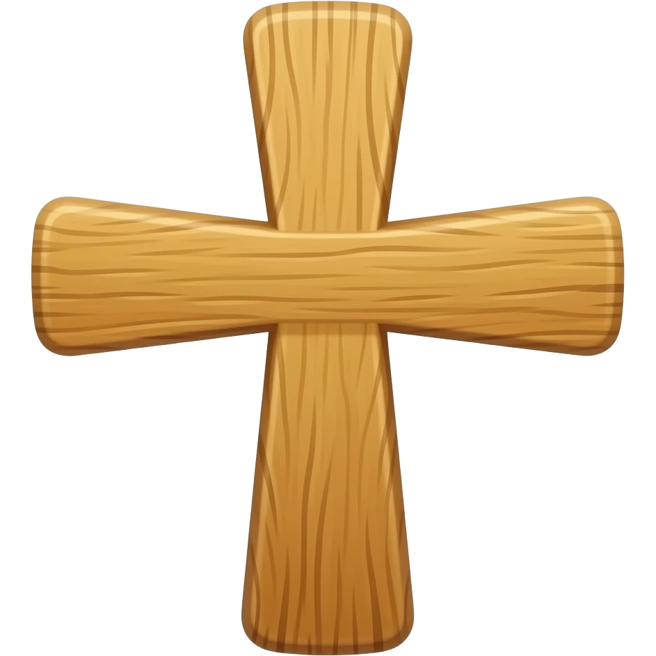 Quiero un emogy de una cruz de madera emoji