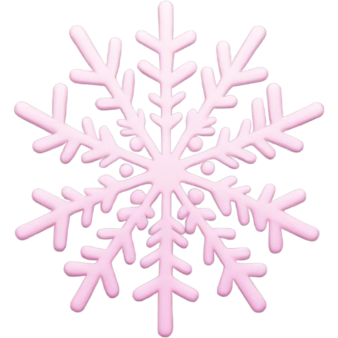 Light pink snowflake emoji