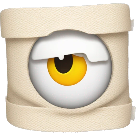 Winking laughing bandage eye emoji