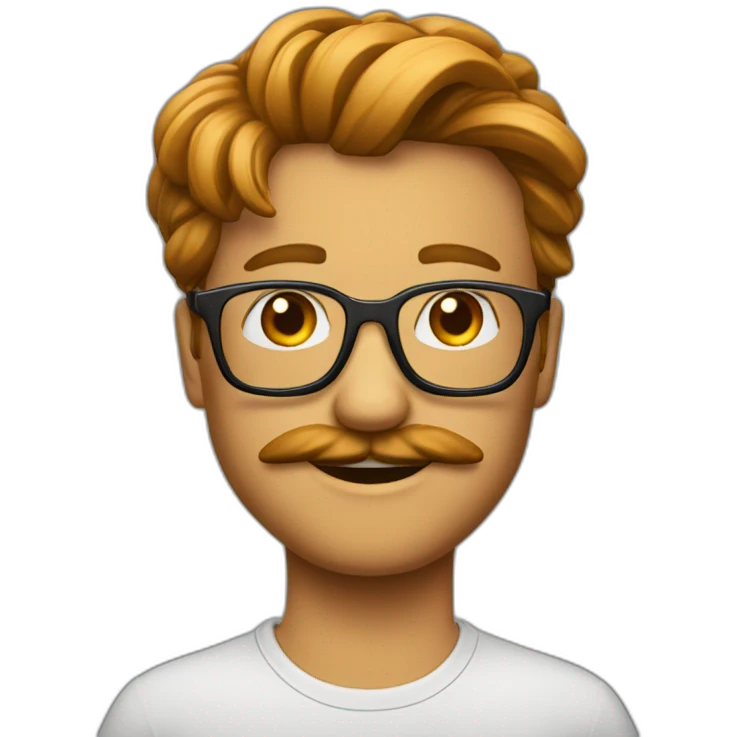 Un roux avec des lunettes emoji