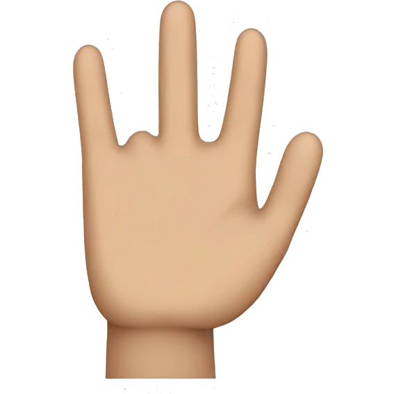 Long finger and ring finger crossed emoji