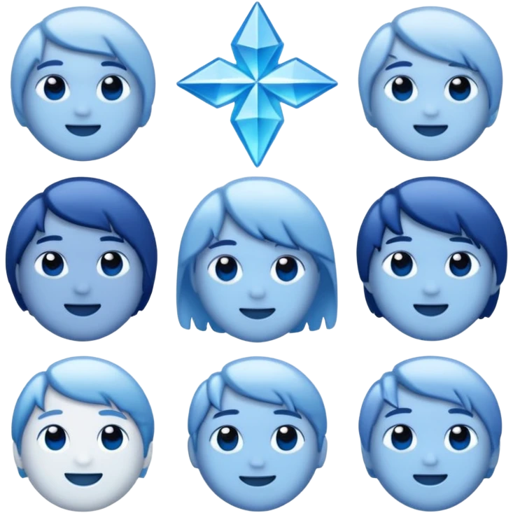 An emoji that represents the K-pop group Seventeen and also symbolizes my personal icon ❄️, along with a Seventeen-related 💙and 🪩🎤💎 I want it to be more attractive  emoji