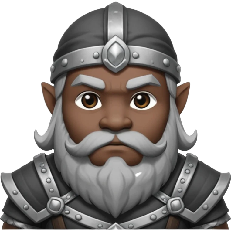 Enano dnd estilo blanco y negro dibujo (ESTILO DARK ANIME Y QUE SE NOTE QUE ES UN ENANO) emoji
