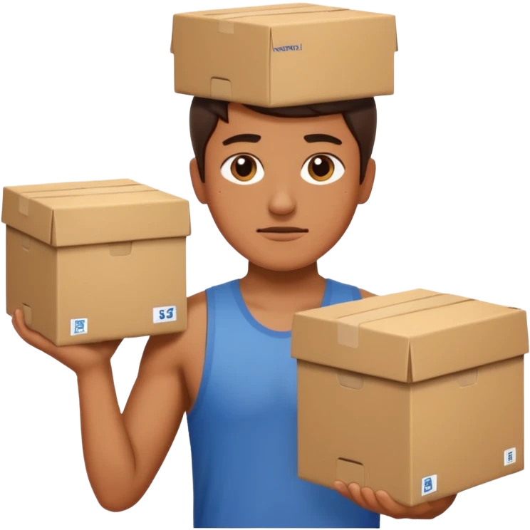 cargando cajas emoji