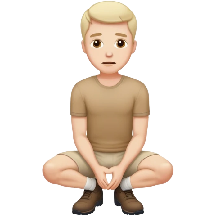 white man on knees with face on the ground emoji