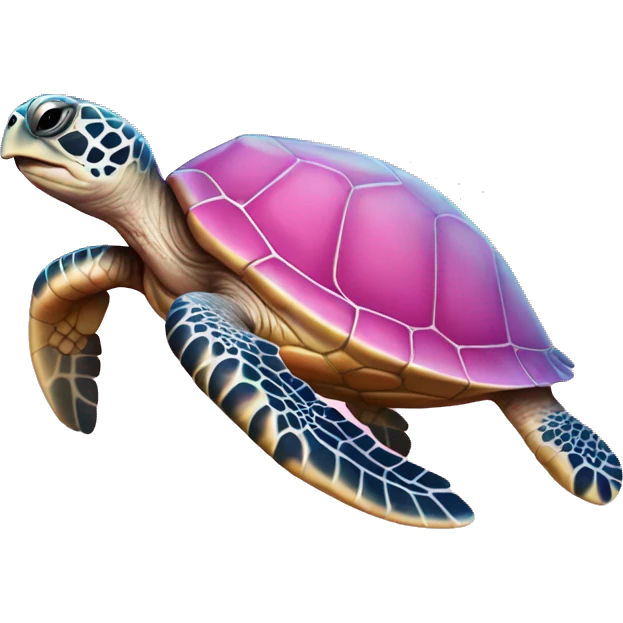 Pink sea turtle emoji
