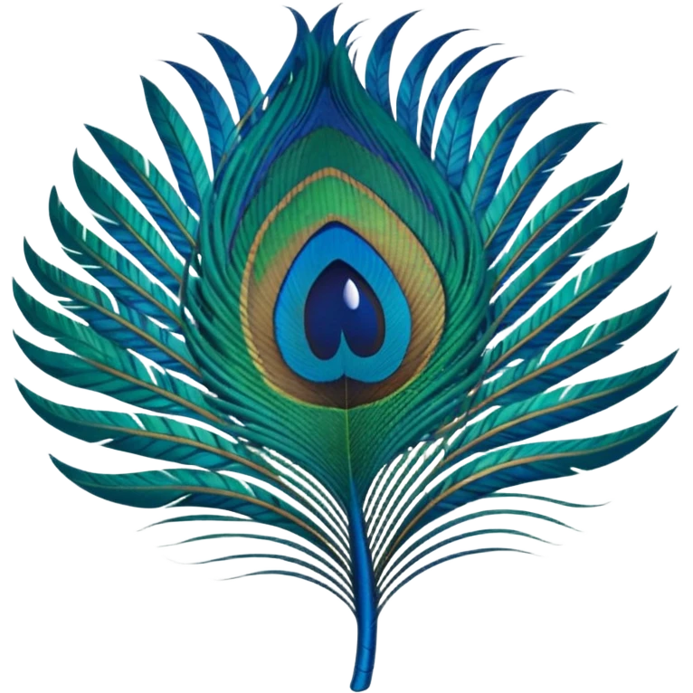 Peacock feather emoji