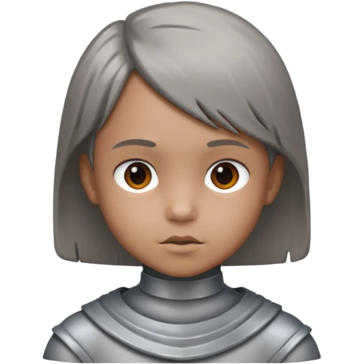 gray metal painted child bust emoji