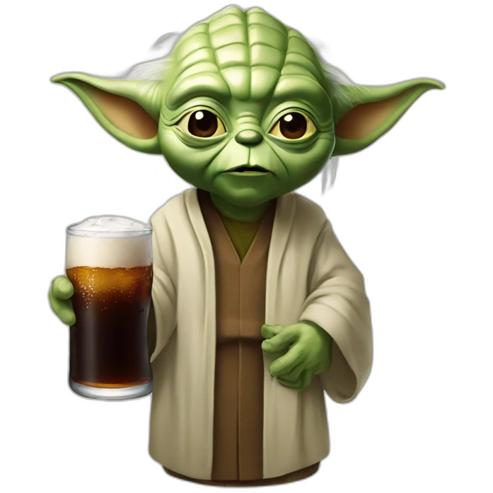 Yoda deink root beer emoji