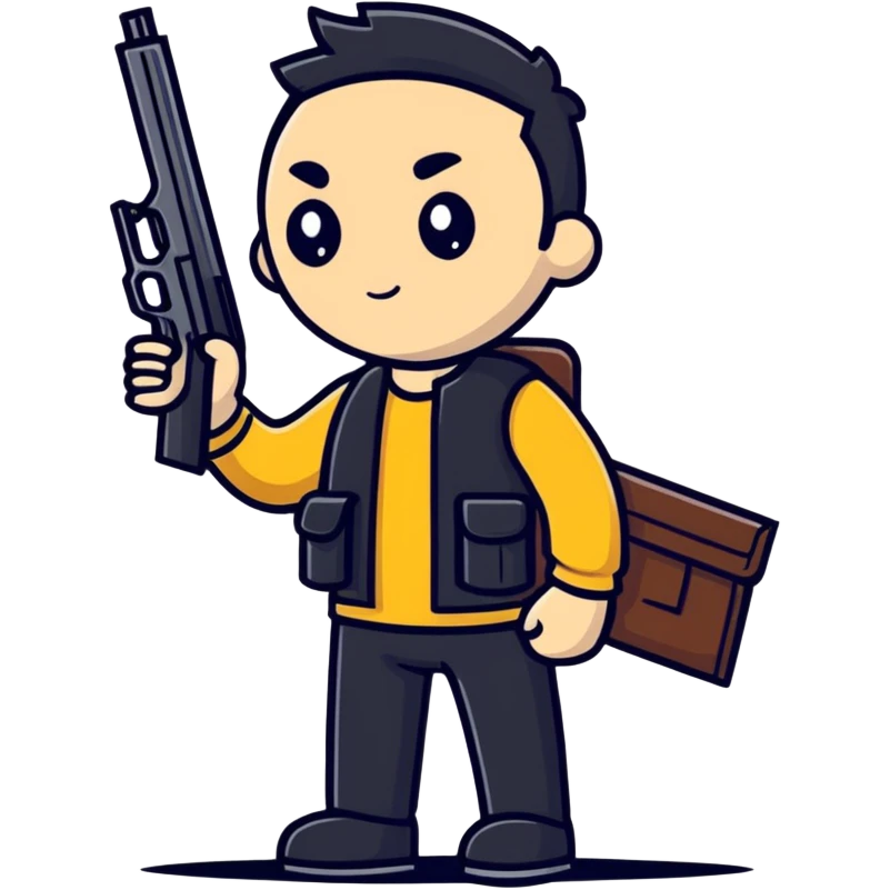 guy holding a firearm emoji