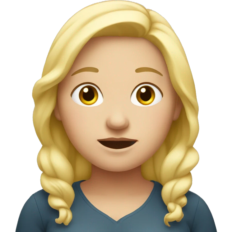 fat blonde girl emoji