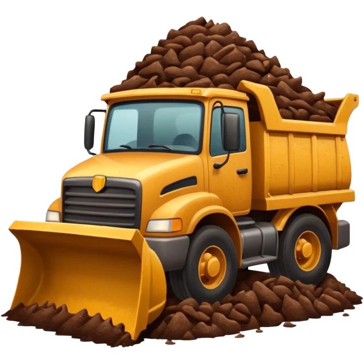 Snowplow through poop emoji