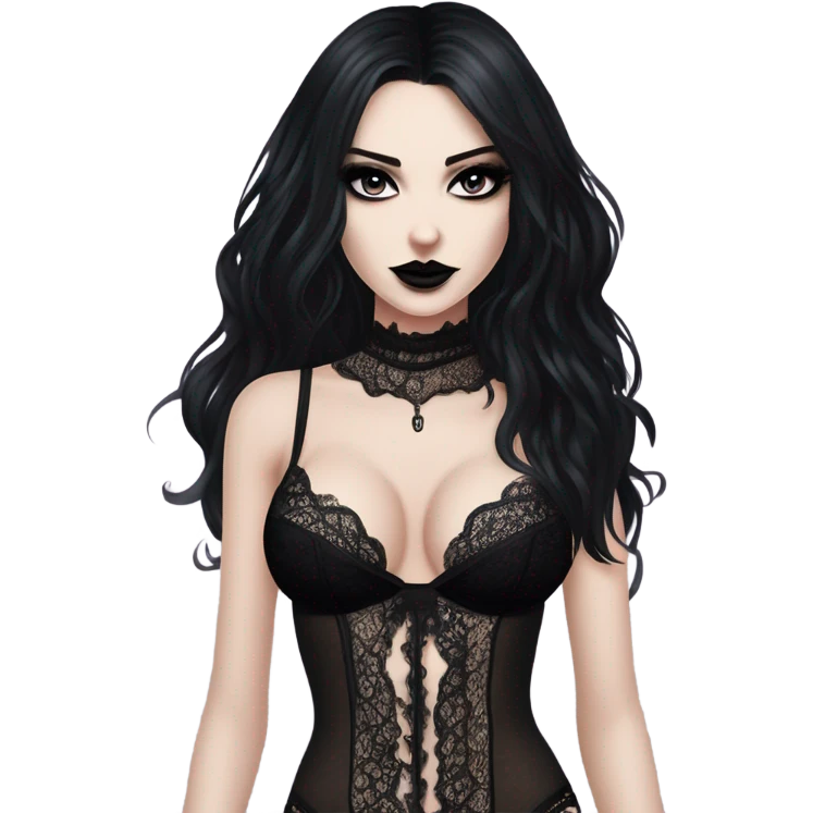 Hyper Realistic photo of a Goth victoria secret model vampire  emoji