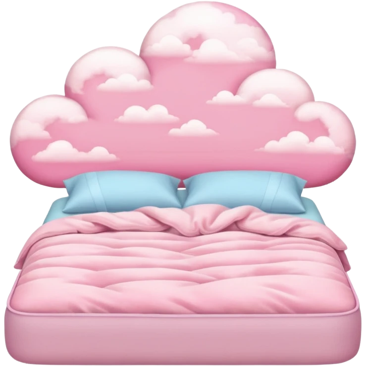 bed with pink clouds  emoji