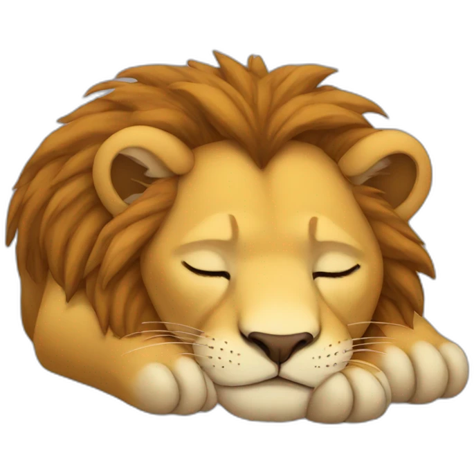 lion sleeping emoji