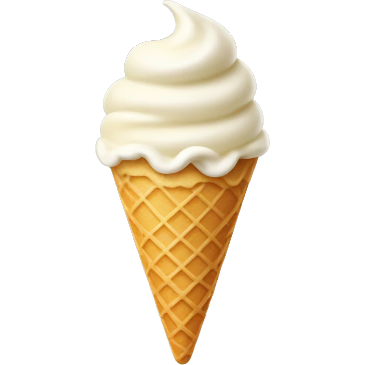 vanilla ice cream cone emoji