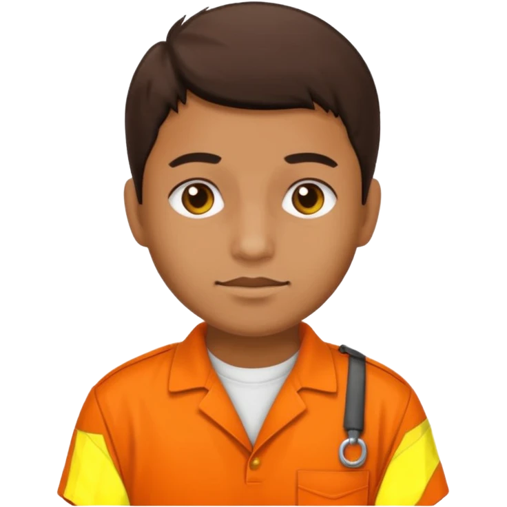 prisoner with an orange uniform emoji