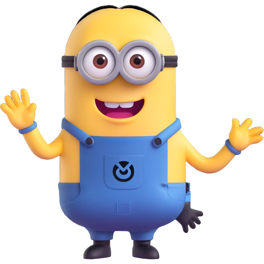 Minion character waving emoji