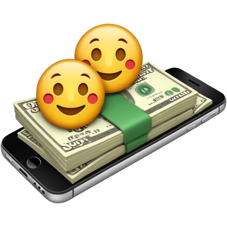 Money and phone emoji