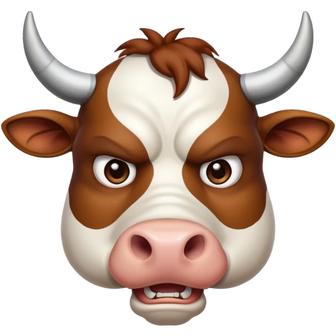 angry cow emoji