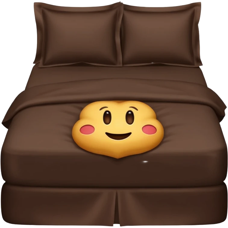 dark brown bed linen set emoji