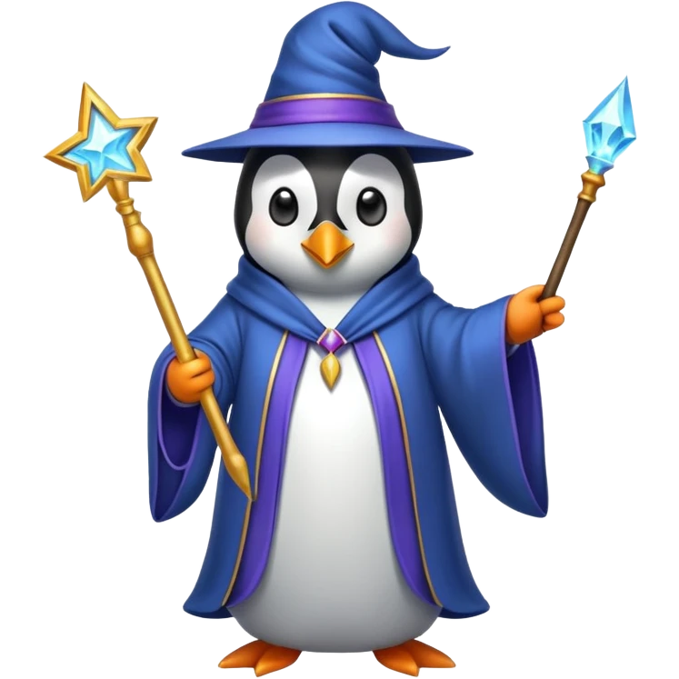 Penguin Wizard emoji