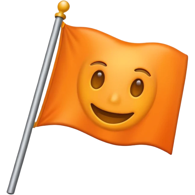 I want a flag emoji 🚩🚩 like this but flag should be orange emoji