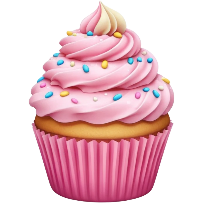 Cupcake with pink icing emoji
