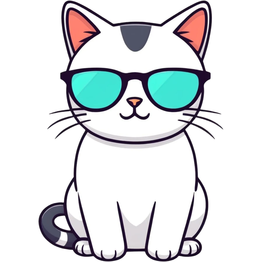 Cat with sunglasses emoji