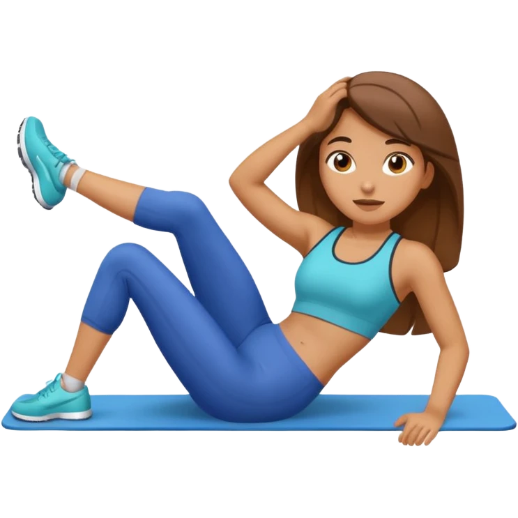 girl doing crunches emoji