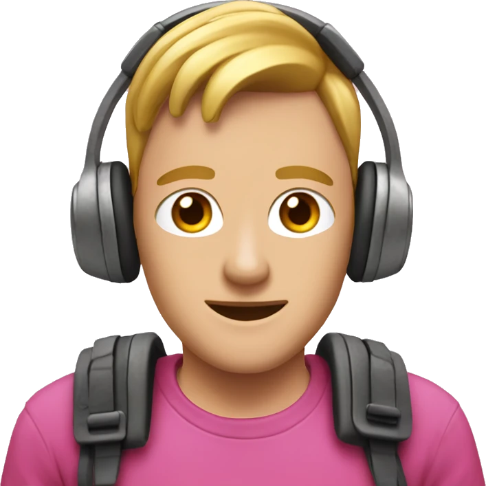 oido con auricular rosa emoji